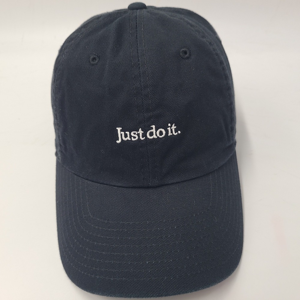 Nike Hat Strapback Black White Just Do It Heritage86 1Size Casual Dad Cotton Men